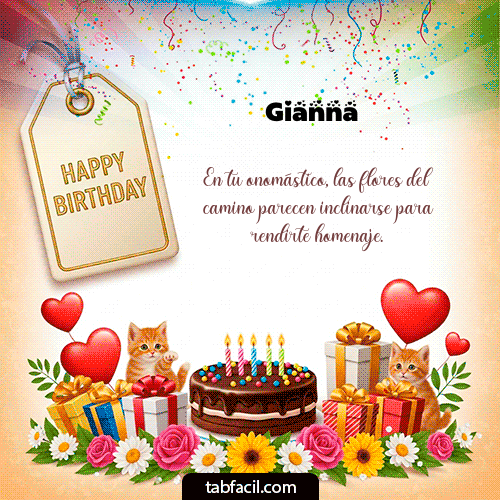 Gif Happy BirthDay Gianna