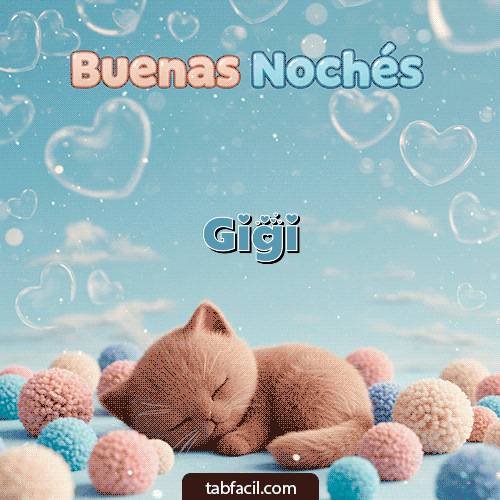 Gif Good Night gatuno Buenas Noches Gigi