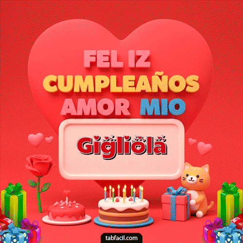 Gif 💖 Feliz Cumpleaños Amor Mio Gigliola