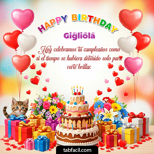 Gif Happy BirthDay Gigliola