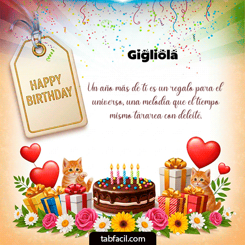 Gif Happy BirthDay Gigliola