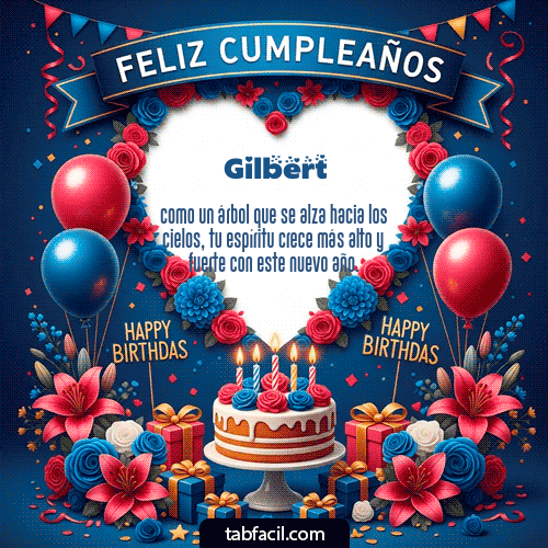 Gif Feliz Cumpleaños Amigo Gilbert