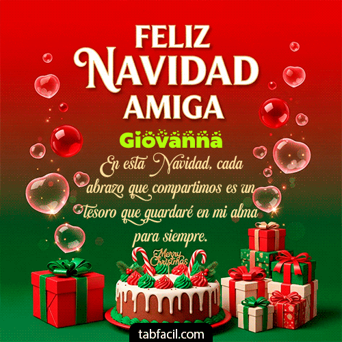 GIF de Giovanna - Feliz Navidad Amiga