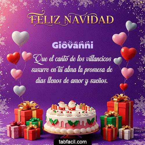 MERRY CHRISTMAS Feliz Navidad Giovanni