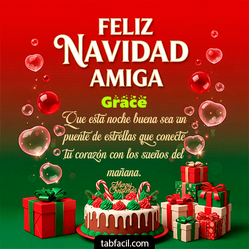 GIF de Grace - Feliz Navidad Amiga