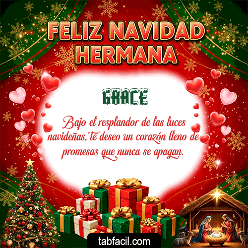 GIF de Grace - Feliz Navidad Hermana