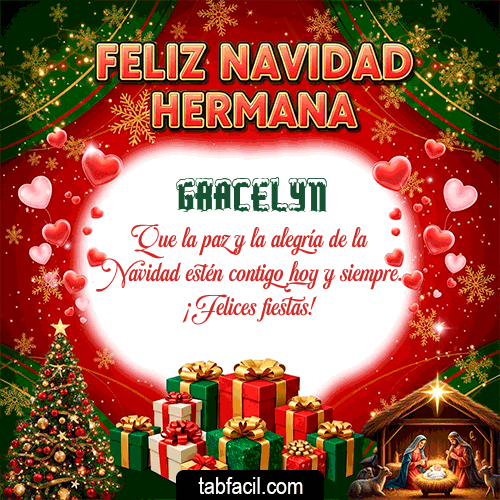 GIF de Gracelyn - Feliz Navidad Hermana