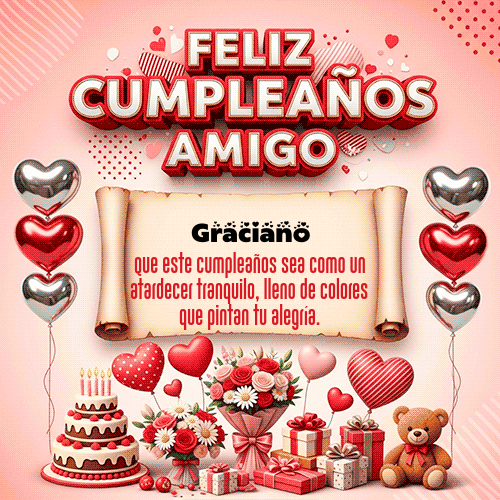 Gif Feliz Cumpleaños Amigo Graciano