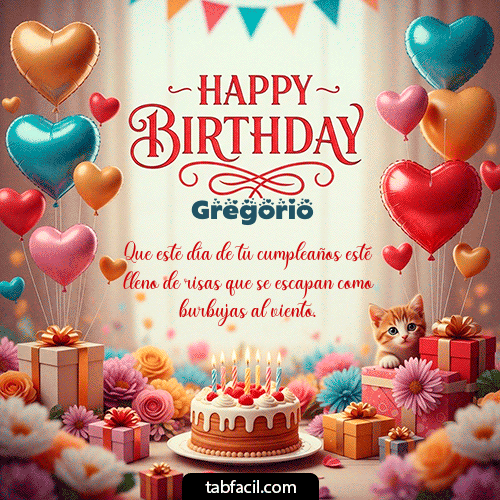 Feliz Cumpleaños Gregorio GIF