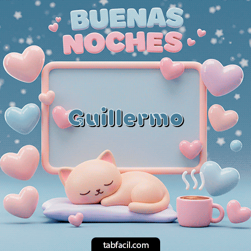 Luna estrellas de buenas noches Buenas Noches Guillermo