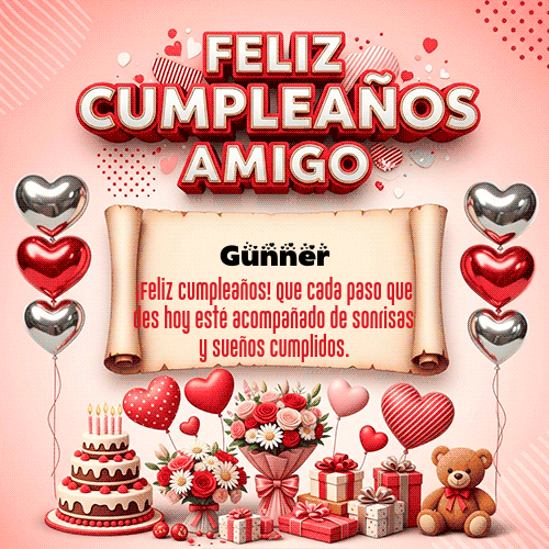 Gif Feliz Cumpleaños Amigo Gunner