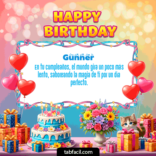 Feliz Cumpleaños Gunner GIF
