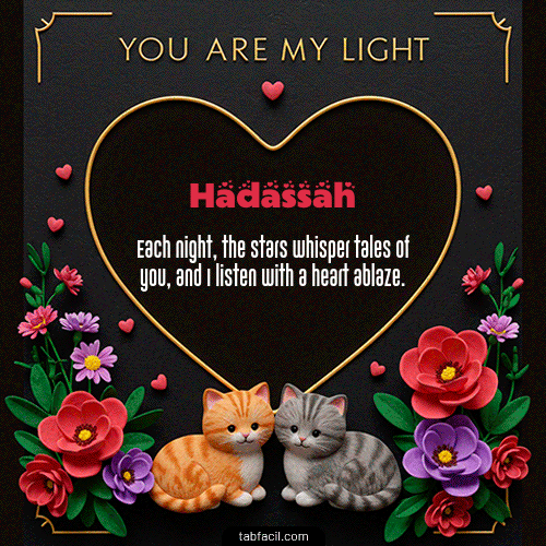 Gif Tú eres mi luz Feliz Dia Amor Hadassah