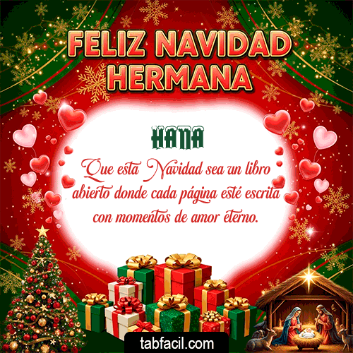Feliz Navidad Hermana Feliz Navidad Hana
