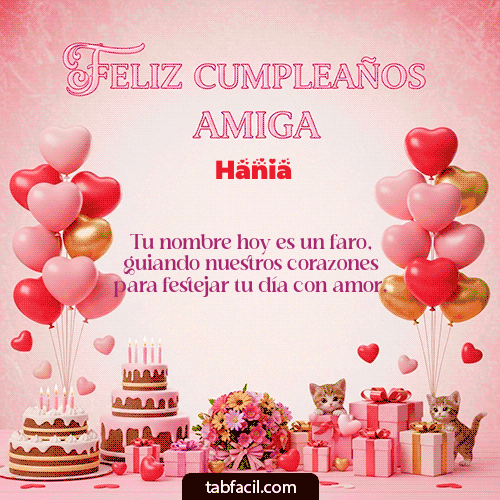 Gif Feliz Cumpleaños Amiga Hania