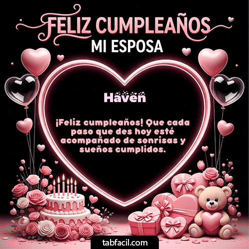 GIF de Haven - Feliz Cumpleaños Mi Esposa