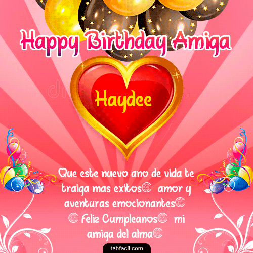 Happy BirthDay Amiga Haydee 