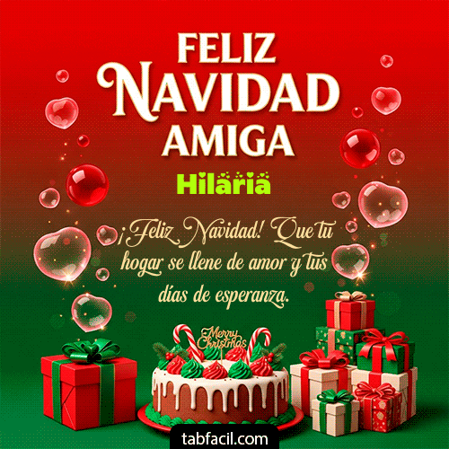 GIF de Hilaria - Feliz Navidad Amiga