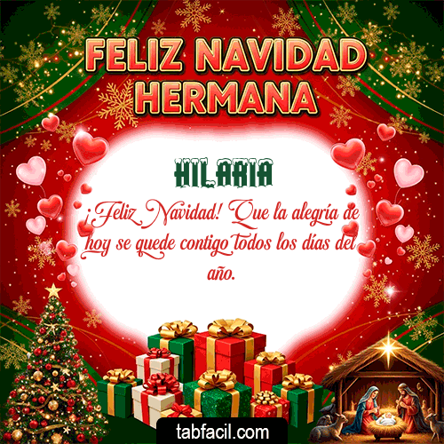 GIF de Hilaria - Feliz Navidad Hermana