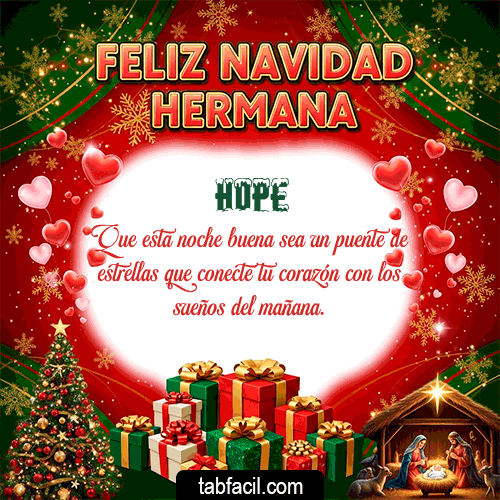 Ver GIF de Feliz Navidad Hermana GIF de Hope - Feliz Navidad Hermana