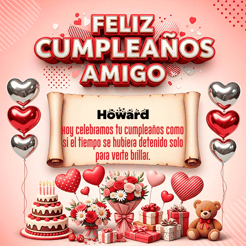 GIF de Howard - Feliz Cumpleaños Amigo