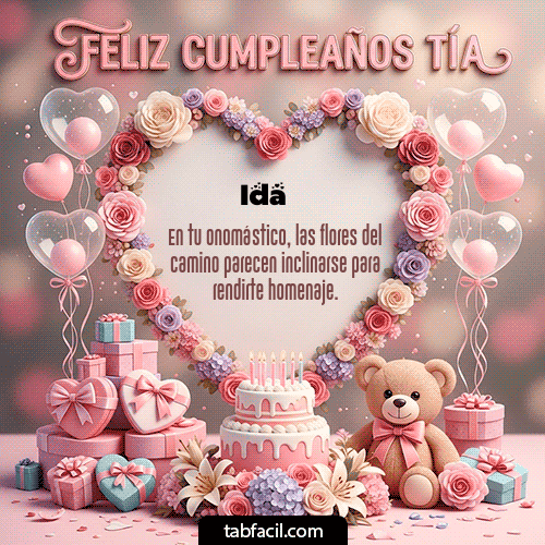 GIF Animado de Feliz Cumpleaños para Ida - Feliz Cumpleaños Tía