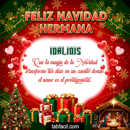 GIF de Idalidis - Feliz Navidad Hermana