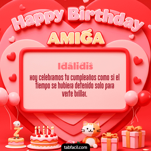 Gif 🍰 Happy BirthDay Amiga Idalidis
