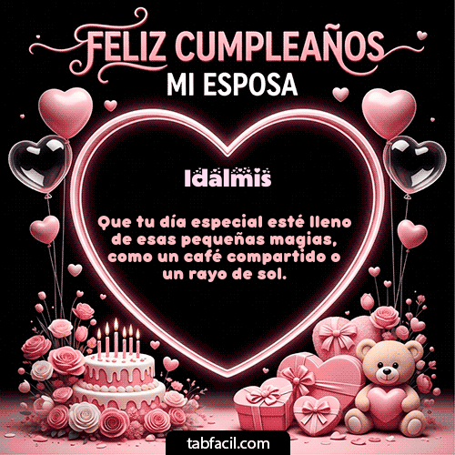 Gif Feliz Cumpleaños Mi Esposa Idalmis