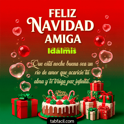 GIF de Idalmis - Feliz Navidad Amiga