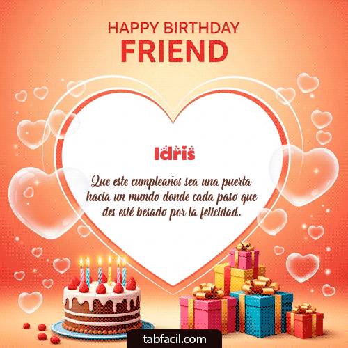 Gif Happy Birthday Friend Idris