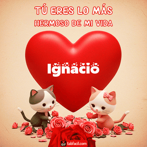 Gif Tú eres lo más hermoso de mi vida Ignacio