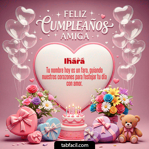 Gif Feliz Cumpleaños Amiga Ihara