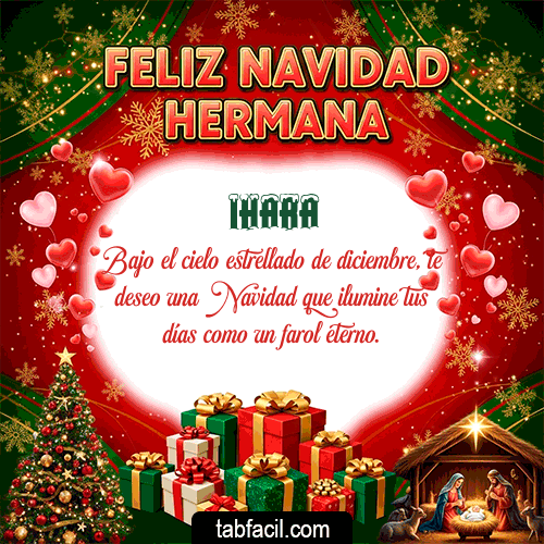 GIF de Ihara - Feliz Navidad Hermana