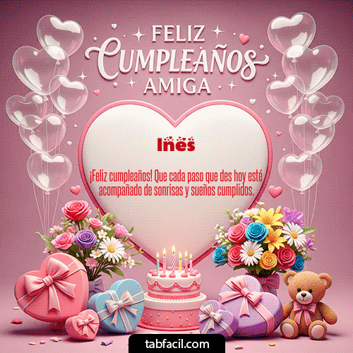 Gif Feliz Cumpleaños Amiga Ines