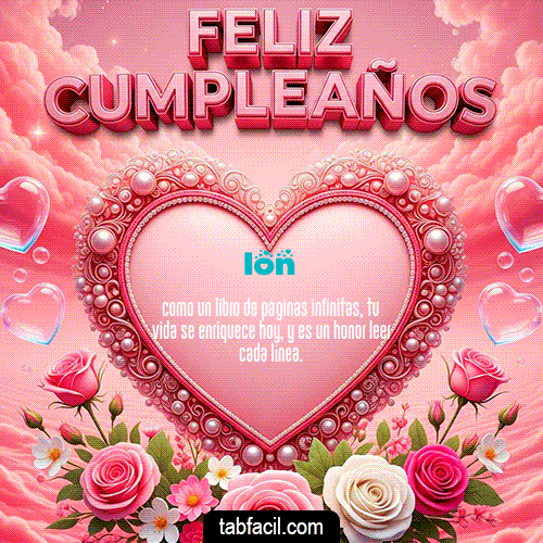 Gif 🎂 Feliz Cumpleaños Ion