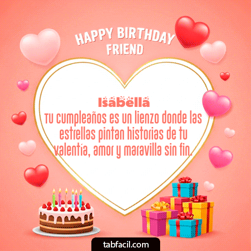 Gif Happy Birthday Friend Isabella