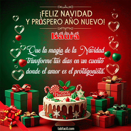 GIF de Isaura - Feliz Navidad y Próspero Año Nuevo