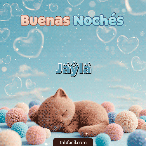Gif Good Night gatuno Jayla