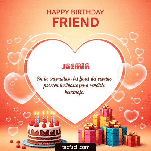 GIF de Jazmín - Happy Birthday Friend