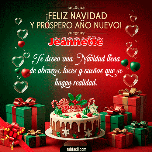 GIF de Jeannette - Feliz Navidad y Próspero Año Nuevo