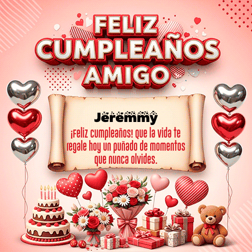 Gif Feliz Cumpleaños Amigo Jeremmy