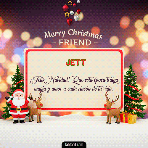 GIF Animado de Feliz Navidad para Jett - Merry Christmas Friend