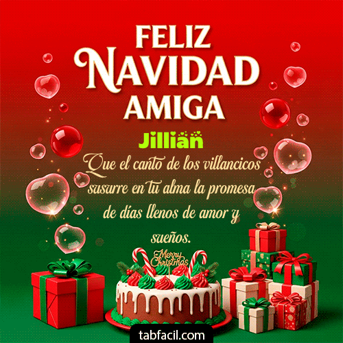 GIF Animado de Feliz Navidad para Jillian - Feliz Navidad Amiga