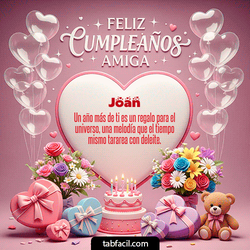GIF de Joan - Feliz Cumpleaños Amiga