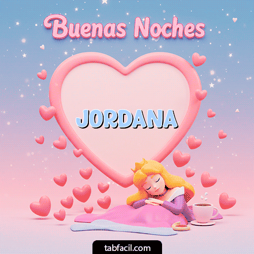 Gif Buenas noches corazón Jordana