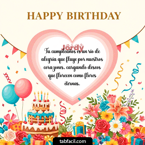 Feliz Cumpleaños Jordy GIF