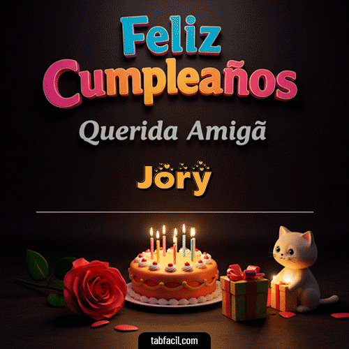 GIF Animado de Feliz Cumpleaños para Jory - 🥳 Feliz Cumpleaños Querida Amiga