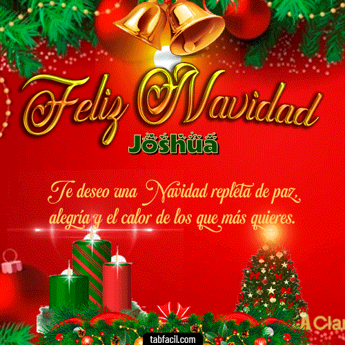 GIF Animado de Feliz Navidad para Joshua - Feliz Navidad