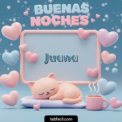 Luna estrellas de buenas noches Buenas Noches Juana